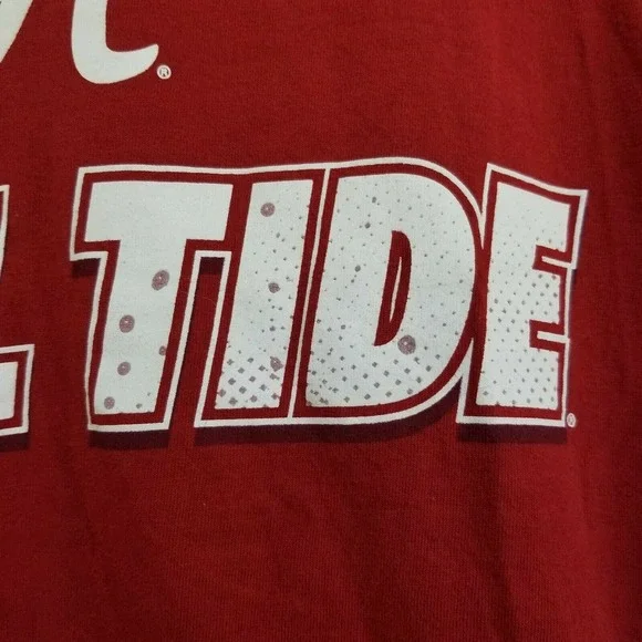Alabama Football Shirt Mens XL Red White Roll Tide Long Sleeves Russel Athletic - Picture 5 of 11